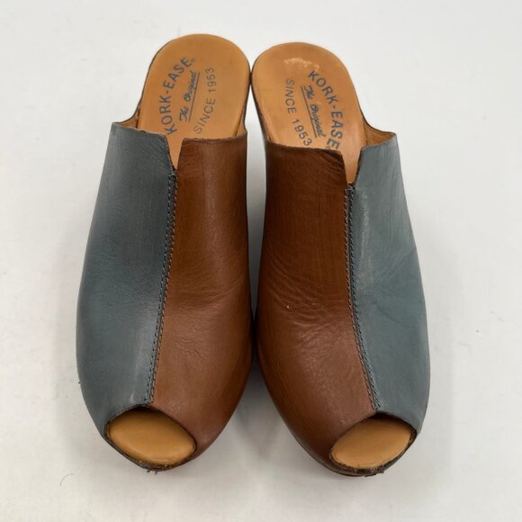 Kork-Ease Tan Ultra-High Peep Toe Wedge Shoes | Size 8 - Picture 7 of 11